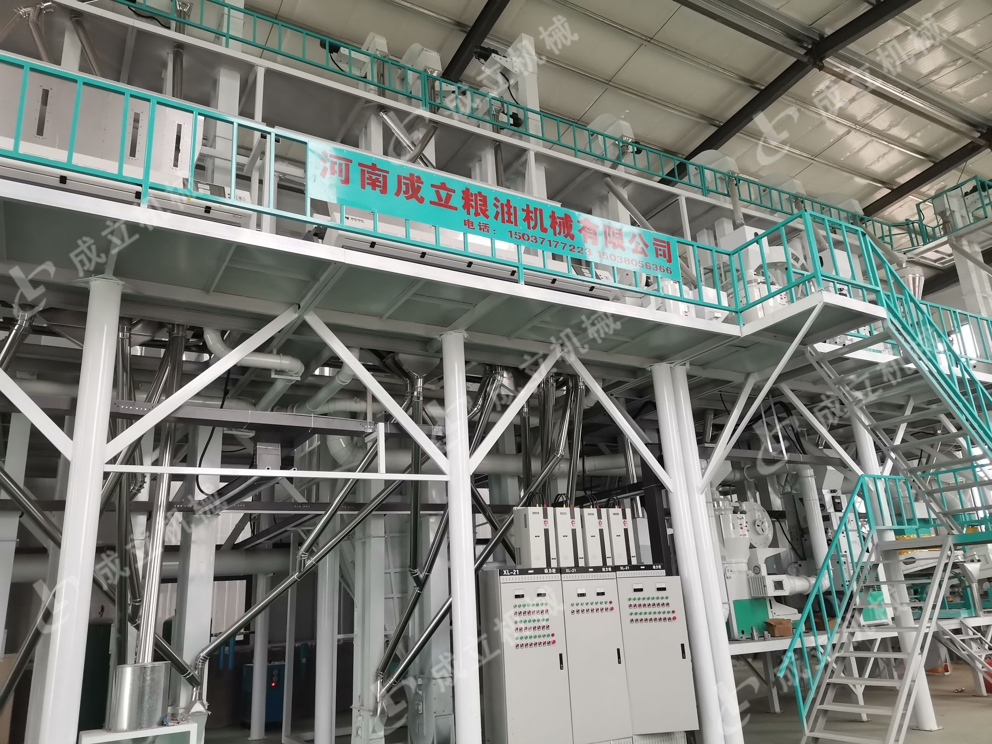 日產(chǎn)100噸小米加工設(shè)備在邢臺安裝試機